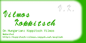 vilmos koppitsch business card